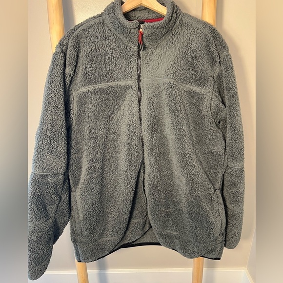 Lee XL Gray Sherpa Fleece Men's zip up jacket - Picture 1 of 10